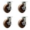 Service Caster 12'' Heavy Duty High Temp Phenolic Caster Set 4 Brakes 2 Swivel Locks, 4PK CRAN-KP92S1230-PHRHT-SLB-BSL-2-SLB-2 - alternate 1